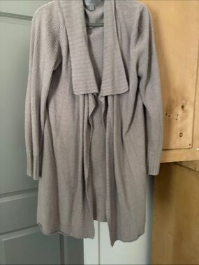 Barefoot Dreams Long Open-Front Cardigan in Mocha